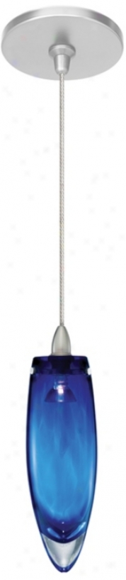 Lbl Icicle Blue Glass Nickel Pendant Light (w1945-47250)