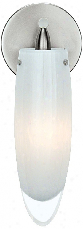 Lbl Icicle Nickel Opal Glass 11 1/2&qiot; High Wall Sconce (x6406)