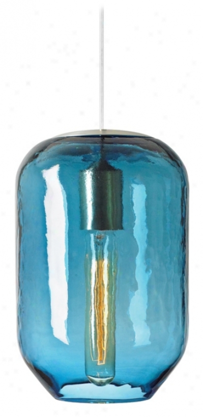 Lbl Mason Steel Blue And Satin Nickel Pendant Lighr (v2297)