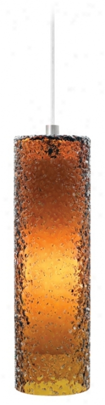 Lbl Rock Candy Amber Glass 4 3/4" Wide P3ndant Light (v2269)