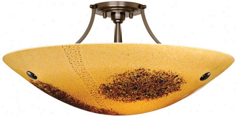 Lbl Veneto Grande Amber Glass 23 1/2" Cejling Light (x6619)