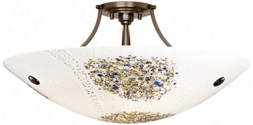 Lbl Veneto Grande Bronze Opal 23 1/2" Ceiling Light (x6514)