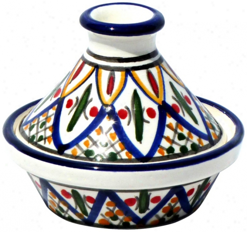 Le Souk Ceramique Set Of 4 Tabarka Purpose Mini Tagines (y0077)