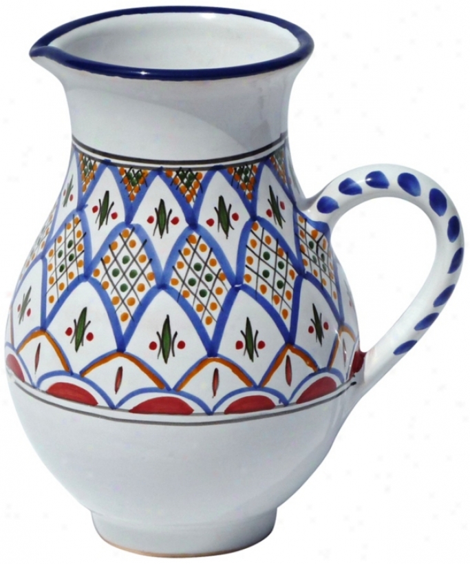 Le Souk Ceraimque Tabarka Design Large Pitcher (y0090)