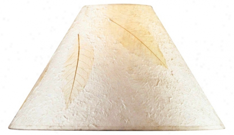 Leaf Impression Empire Rice Paper Shade 5x16x10.5 (spider) (19967)