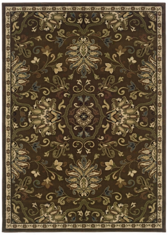 Leafy Artichoke Light 6' 7"x9' 6" Area Rug (j1865)