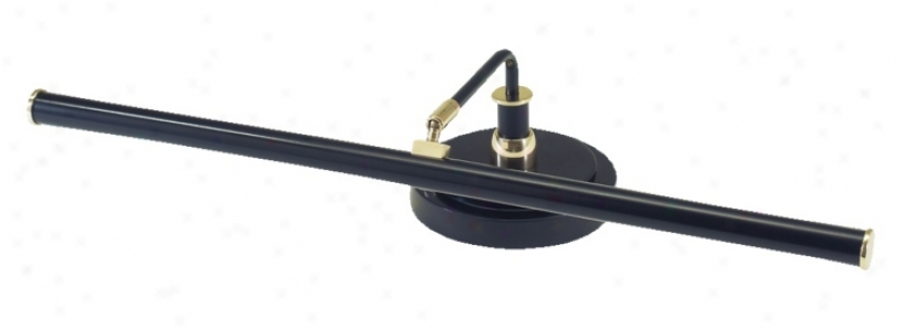 Led 4" High Piano Lamp In Black With Brass Fnish (g2174)