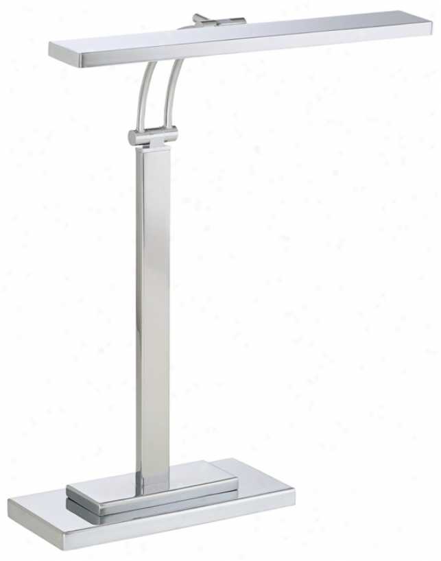 Led Banker's Chrome End Adjustable Desk Lamp (k9324)