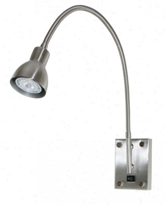 Led Brushed Steel Gooseneck Plug-in Swing Arm (h5383)