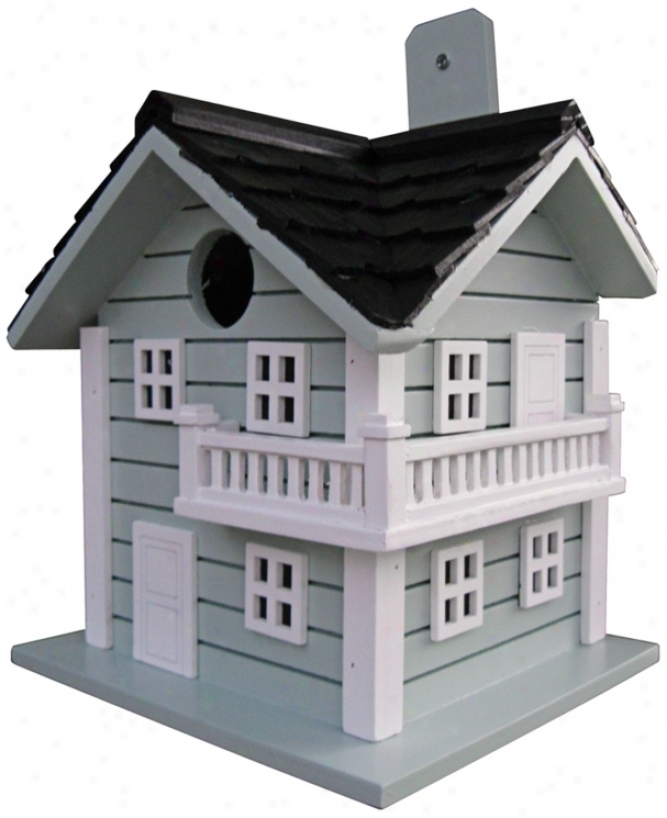 Light Blue Surf City Bird House (m8941)