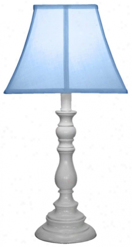 Light Livid With White Candleztick Base Table Lamp (u7905)