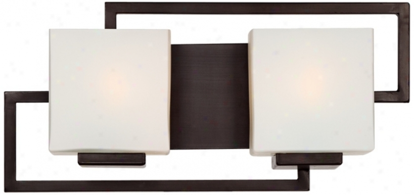 Lighting On The Square Bronze 17" Wide Bath Wall Light (u2493)