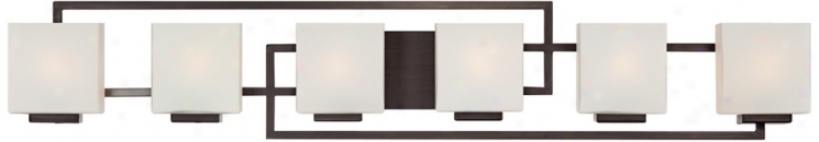 Lighting On The Square Bronze 45" Wide Bath Wall Illustration (u2498)