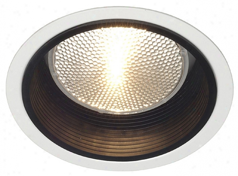 Lightolier 5" Line Voltage Black Baffle Recessed Light Trim (12593)