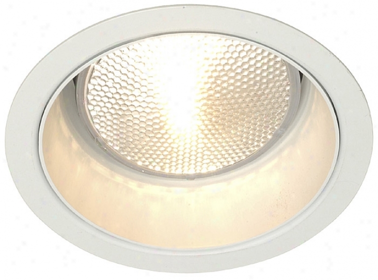 Loghtolier 5" Line Voltage White Alzak Recessed Light Trim (09605)