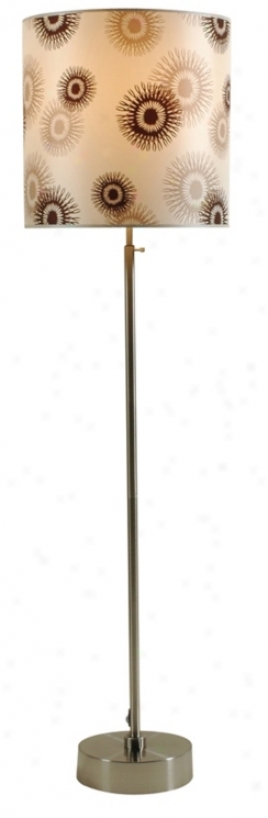 Lights Up! Cancan 2 Adjustable Tan Cornflower Floor Lamp (99673)