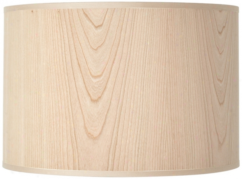 Lights Up! Cherry Wood Veneer Lamp Shade 14x14x10 (spider) (u6006)