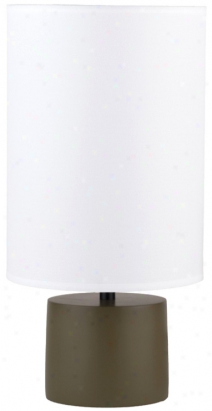 Lights Up! Devo Roind Olive Table Lamp (t4450)