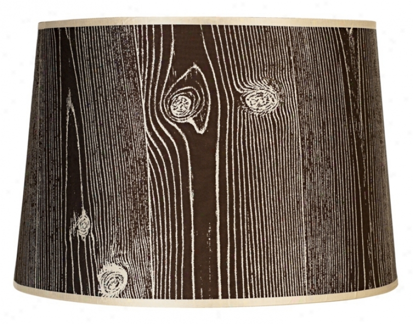 Lights Up! Faux Bois Dark Lamp Shade 14x16x11 (spider) (g7178)