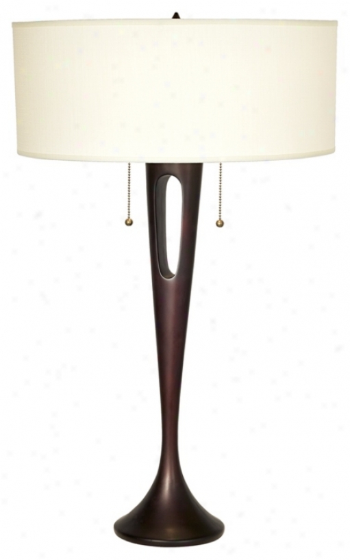 Lights Up! French Mod Bronze Ivort Ipanema Table Lamp (99355)