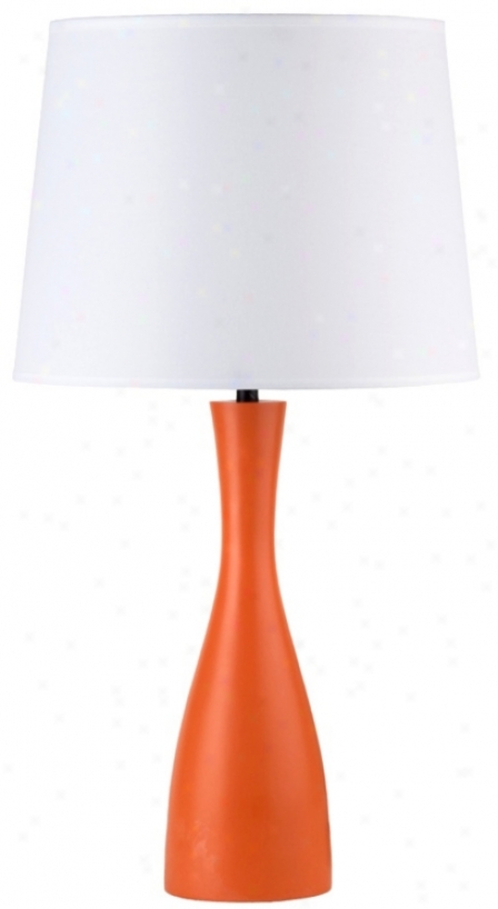 Lights Up! Linen Shelter Carrot Oscar 24" High Table Lamp (t3530)