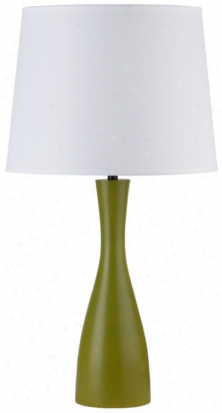 Lights Up! Linen Shade Grass Oscar 24" High Table Lamp (t3527)