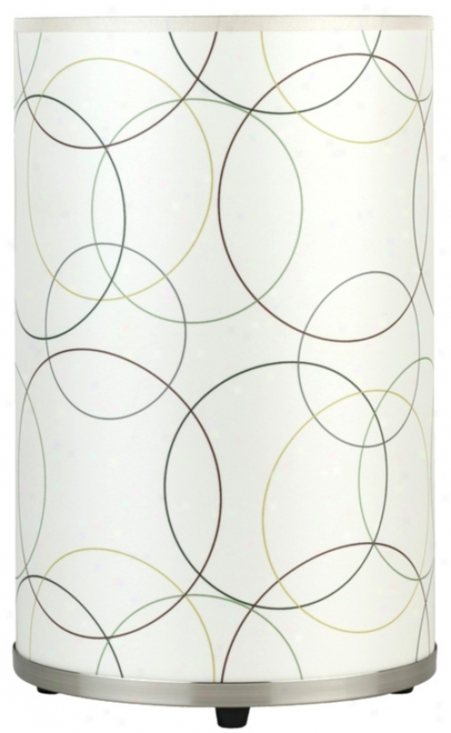 Lights Up! Meridian Medium Circles Table Lamp (t601O)