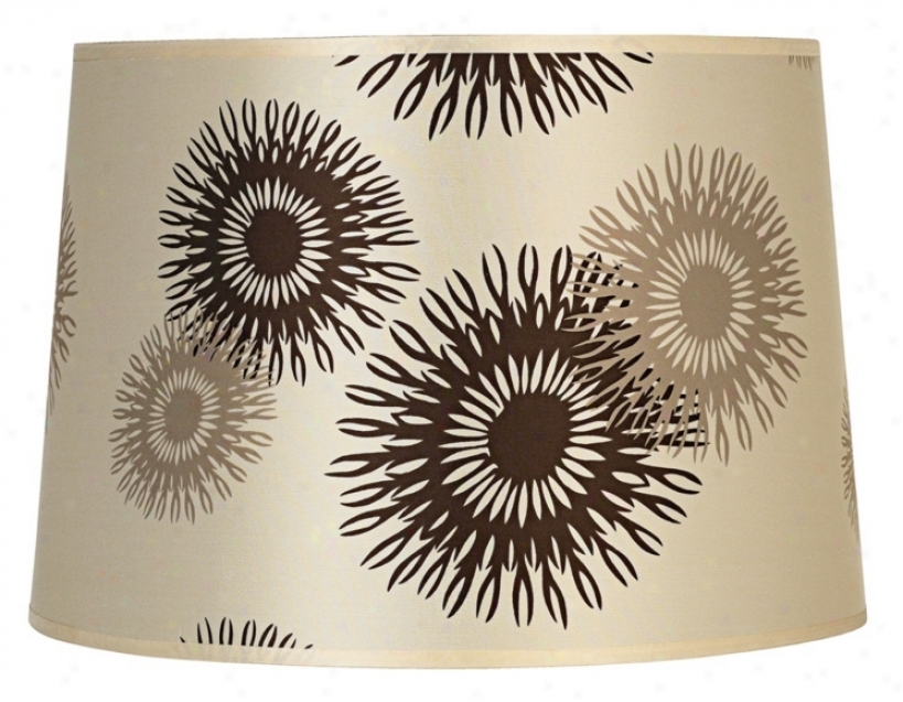 Lights Up! Tan Cornflower Shade 14x16x11 (spider) (g7173)