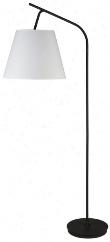 Lights Up! Walker White Linen Shade Overthrow Lamp (t2971)