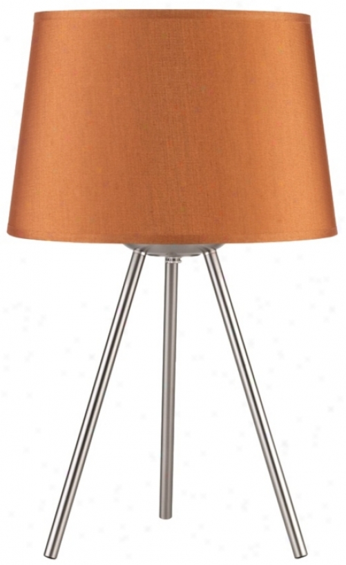 Lights Up! Weegee Small Gold Silk Glow 20" High Table Lamp (t6029)