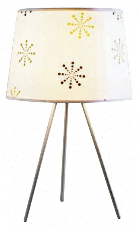 Lights Up! Weegee Small Snowflake 20" High Table Lamp (t6036)