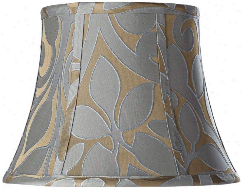 Lillian Floral Bell Lamp Shade 8x12x9 (spider) (x0025)