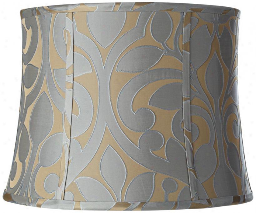 Lillian Floral Drum Lamp Degree 14x16x12 (spider) (x0033)