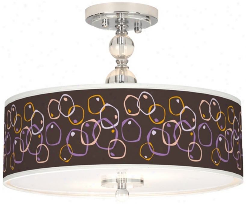 Linger Giclee 16" Spacious Semi-flush Ceiling Light (n7956-y3638)