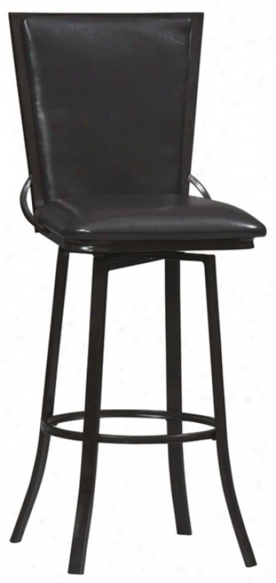 Linon Vinyl Back 30&qhot; High Swivel Bar Stool (m9552)