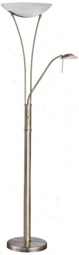 Lite Source Avington Brass Reading Light Torchiere Lamp (w9897)