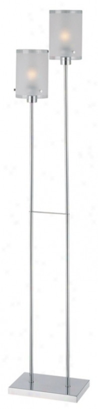 Lite Source BalenoT wo-tier Frosted Glass Floor Lamp (k6566)