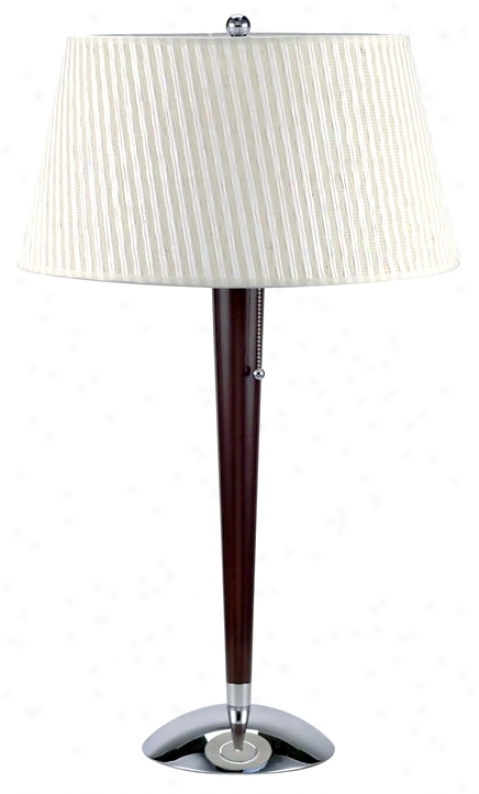 Flower Source Cherry Wood Bat Table Lamp (94855)