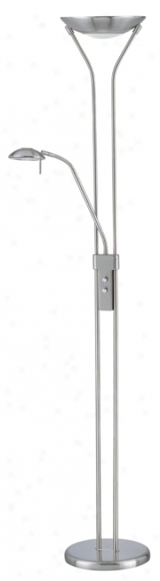 Lite Source Duality Torchiere Lamp With Side Arm (26899)