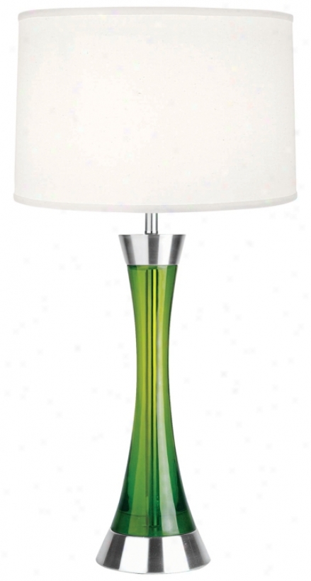 Lite Source Green Contour Table Lamp (h3458)