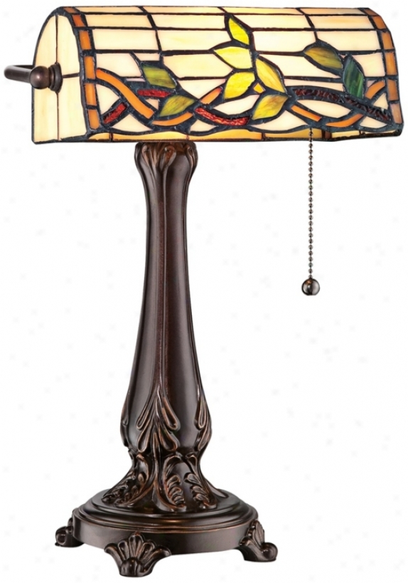 Lite Source Kyleigh Tiffany Style Glass Desk Lamp (v9536)