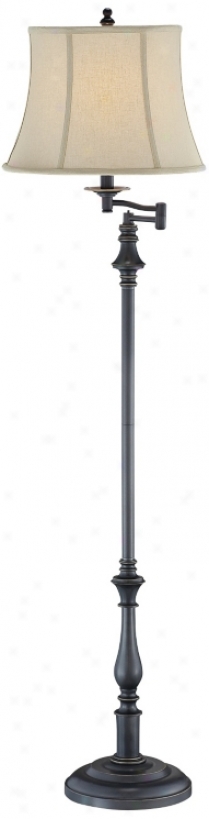 Lite Source Laurence Dark Bronze Swing Arm Floor Lamp (v1181)