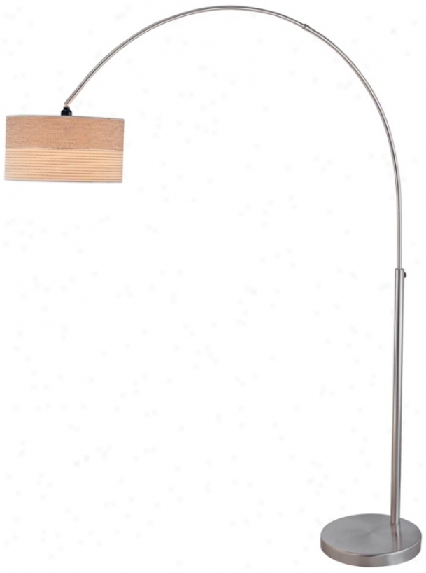 Lite Source Relaxar Polished Steel Arc Floor Lamp (m9896)