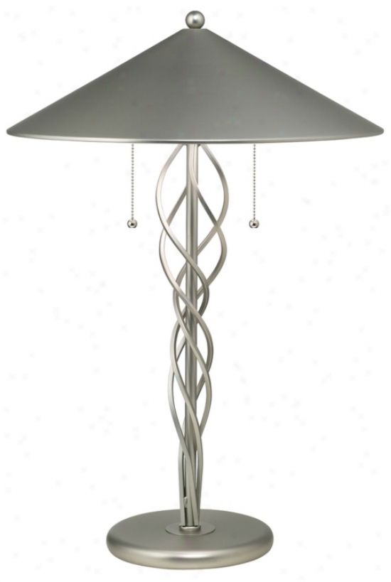 Lite Source Satin Steel Torsion Table Lamp (80071)