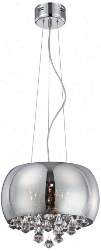 Lite Source Smoked Glass 15 1/2" Wide Crystal Pendant Light (w5065)