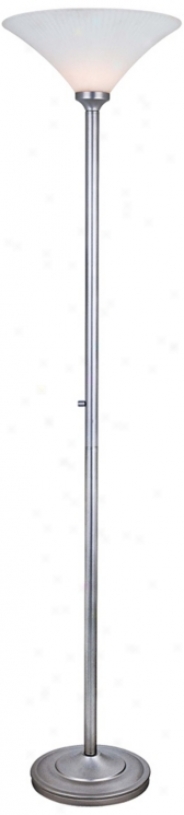 Lite Source Torrance Polished Steel Torchiere Floor Lamp (v1102)