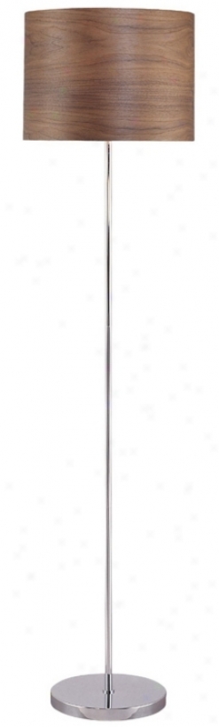 Lite Source Wood Panel Shade Floor Lamp (29639)