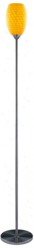 Lite Source Yelena Yellow Art Glass Floor Lamp (k3432)