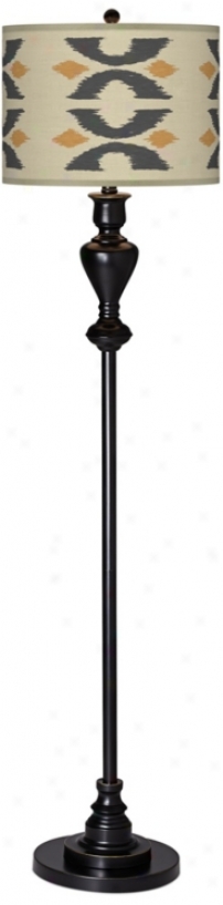 Los Lunas Giclee Glow Black Bronze Floor Lamp (w9956-x2925)