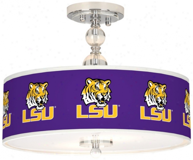 Louisiana State University 16" Wide Semi-flush Ceiling Light (n7956-y3651)